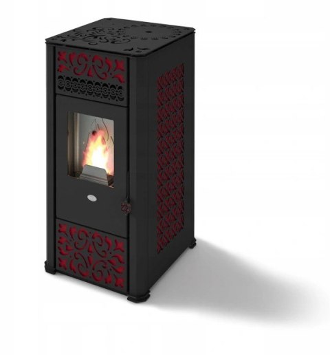 PIEC PIECYK KOMINEK NA PELLET EVA CALOR LUCILLA 9 kW Z NADMUCHEM ZDOBIENIA
