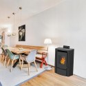 Piec powietrzny na pellet Sannover Anita 7,6 kW czarny