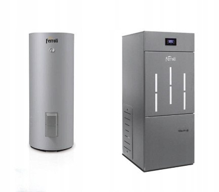 Zestaw Ferroli Piec na pellet BIOPELLET PRO 12 wymiennik ECOUNIT F300 257L