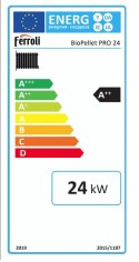 Zestaw Ferroli Piec na pellet BIOPELLET PRO 24 wymiennik ECOUNIT F300 257L