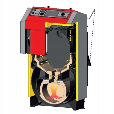 Kocioł na pellet Atmos D 25 P - 24 kW, stalowy, automatyczne spalanie