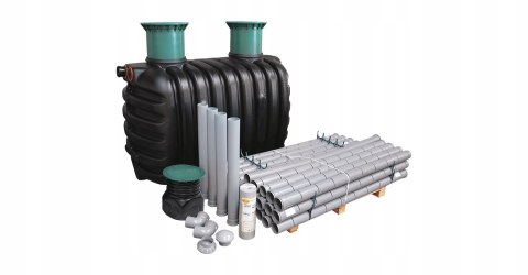 Oczyszczalnia przydomowa zestaw z drenażem rozsączającym 2700L W-261TM