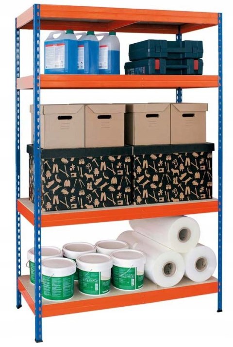 Regał magazynowy Rivet wymiary 192x100x50 cm 4 półki 300 kg