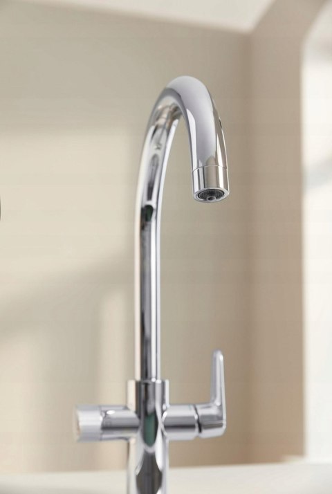 Bateria kuchenna stojąca Grohe BLUE PURE BAUCURVE srebrna, 30580000