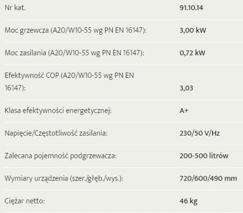 Ekologiczna powietrzna pompa ciepła do c.w.u. Hewalex PCWU 3kW