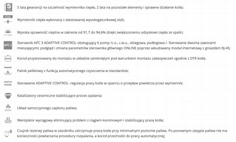 Kocioł na pellet SMART EKOPELL 12 kW - wersja prawa Defro KCO-SMP-12-P