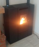 Piec piecyk kominek na pellet Eva Calor PIA 11 kW DGP bordowy SLIM
