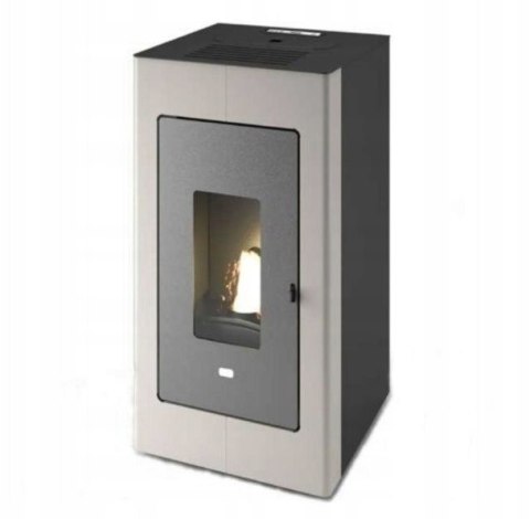 Piec piecyk na pellet Eva Calor Luisa Hydro 11 kW czarny biały bordowy