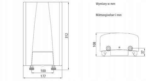 Podgrzewacz wody CLAGE 13500 W, 26413
