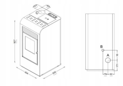 Piec, piecyk na pellet Giada 9kW AUTOMAT z pilotem