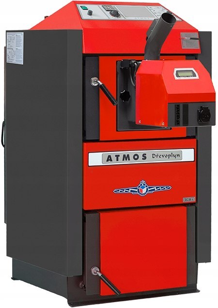 Piec Atmos stalowy 50 kW górnego spalania na drewno A+